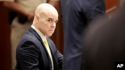 Robert Telles waits in the courtroom during a break in proceedings during his murder trial in the death of Las Vegas Review-Journal investigative journalist Jeff German at the Regional Justice Center in Las Vegas, Nevada, on Aug. 15, 2024. Telles has pleaded not guilty.