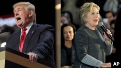 Capres Partai Republik Donald Trump (kiri) dan Capres Demokrat Hillary Clinton (foto: dok).