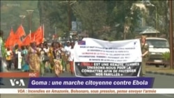 Goma: une marche citoyenne contre l'Ebola