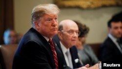 Presiden Amerika Donald Trump di Gedung Putih, 12 Februari 2019.