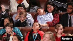 Tlaib di hari pertamanya sebagai anggota DPR.