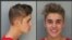 These police booking mugs made available by the Miami Dade County Corrections Department show pop star Justin Bieber, Thursday, Jan. 23, 2014.