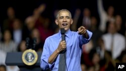 U.S. President Barack Obama speaks at a town hall with Young Leaders of the Americas Initiative (YLAI) in Lima, Peru, Nov. 19, 2016. Obama, speaking on the margins of an Asia-Pacific summit, said tensions over trade are likely under the new Trump administ