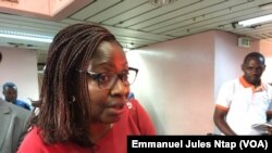 La directrice marketing de Africa food distribution importateur du riz broli et Armanti, à Yaoundé, le 7 janvier 2019. (VOA/Emmanuel Jules Ntap)