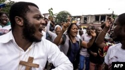 Marche de catholiques pour la démission du président Joseph Kabila, à Kinshasa, le 31 décembre 2017.