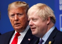 지난해 12월 나토 정상회의에 참석한 도널드 트럼프 미국 대통령과 보리스 존슨 영국 총리.