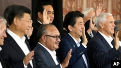 参加亚太经合会的世界各国领导人