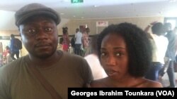 Bali Elisee et Carine Bomisso à Abidjan, le 12 avril 2018. (VOA/Georges Ibrahim Tounkara)