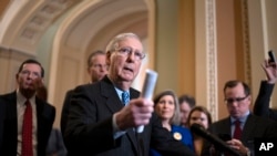 Le chef de la majorité républicaine au Sénat Mitch McConnell, au Capitole à Washington.