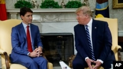 Justin Trudeau na Canada da Donald Trump 