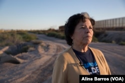 Dr. Anna Perez, a tribal member of the Tigua Nation--one of three federally recognized Native American tribes in Texas and resident of the Isleta del Sur Pueblo, looks in the direction of Ciudad Juarez, Mexico.