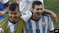 Sergio Aguero et Lionel Messi