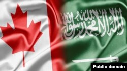 캐나다(왼쪽)와 사우디아라비아 국기 