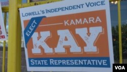 បដា​បង្ហាញ​ពី​បេក្ខជន​ឈ្មោះ Khemara Kayនៃ​គណបក្ស​សាធារណៈរដ្ឋ​ដែល​ជា​ពលរដ្ឋ​អាមេរិកាំង​ដើម​កំណើត​ខ្មែរ ឈរ​ឈ្មោះ​សម្រាប់​ការ​បោះឆ្នោត​ជ្រើសរើស​តំណាងរាស្ត្រ​សម្រាប់​សង្កាត់​ទី១៨ Middlesex នៅ​រដ្ឋម៉ាសាឈូសេត កាលពី​ថ្ងៃទី៤ ខែ​សីហា ឆ្នាំ​២០១៦។