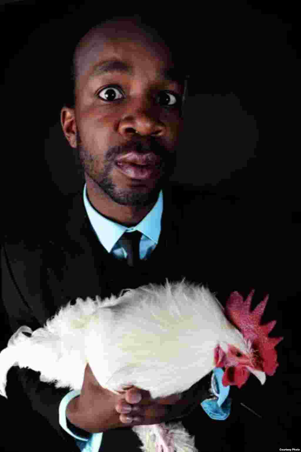 &quot;Black people love chicken,&quot; says Kibuuka, who&rsquo;s on a mission to get people of different races to laugh at ethnic stereotypes and eccentricities (Courtesy D. Kibuuka)