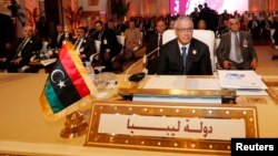 Libyan Prime Minister Ali Zeidan at the Arab League summit, Doha, March 26, 2013.
