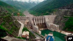 FILE - The Dachaoshan Dam on the upper Mekong River is pictured in Dachaoshan, Yunnan province, China.