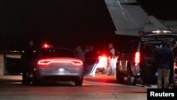 A motorcade carrying Haiti's Prime Minister Ariel Henry leaves the Luis Munoz Marin International Airport in San Juan, Puerto Rico, March 5, 2024.