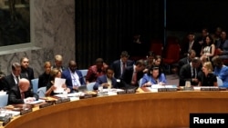 Dewan Keamanan PBB mengadakan rapat di markas PBB, New York, 12 September 2019.