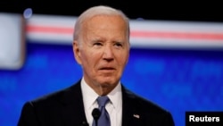U.S. President Joe Biden attends the first presidential debate hosted by CNN in Atlanta, Georgia, U.S., June 27, 2024.