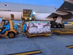 A Moderna vaccine shipment donated by the U.S. arrives in Vietnam, Saturday, July 10, 2021.