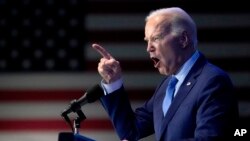 ប្រធានាធិបតី​សហរដ្ឋ​អាមេរិក​លោក Joe Biden ថ្លែង​នៅ​រដ្ឋ South Carolina កាលពីថ្ងៃទី​២៧ ខែមករា ឆ្នាំ២០២៤។(AP Photo/Jacquelyn Martin)