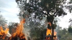 Wan sansanin 'yan bindiga da dakarun Najeriya suka tarwatsa a jihar Zamfara (Hoto- Shafin twitter na sojojin Najeriya)