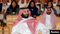 Putra Mahkota Kerajaan Arab Saudi, Mohammed bin Salman di Riyadh, Arab Saudi, 24 Oktober 2017. 