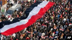 Manifestation des partisans de l'influent chef chiite Moqtada Sadr, Bagdad, le 11 fevrier 2017 