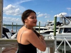 At age 8, Naila Amin was promised to a man 13 years older than she was so that he could get U.S. citizenship. She now runs a foundation and hopes to shelter girls in forced marriages. (C. Presutti/VOA)