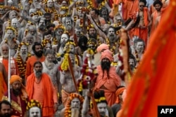 นักบุญผู้ร่วมงาน "มหากุมภเมลา" ในเมืองพระยาคราช ประเทศอินเดีย 29 ม.ค. 2025 AFP