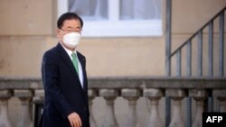 정의용 한국 외교부 장관이 3일 주요 7개국(G7) 외교·개발 장관 회의가 열리고 있는 영국 런던을 방문했다.