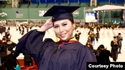 Armaya Doremi, mahasiswi asal Binjai ditunjuk menjadi pembicara utama wisuda S2 universitas Northeastern, AS (dok: Armaya Doremi)
