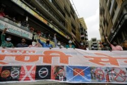 지난 1일 인도 아흐메다바드에서 반 중국 시위가 벌어졌다.