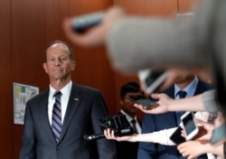 FILE - David Stilwell, U.S. Assistant Secretary of State for the Bureau of East Asian and Pacific Affairs, arrives after a meeting at the foreign ministry in Seoul, South Korea, July 17, 2019.