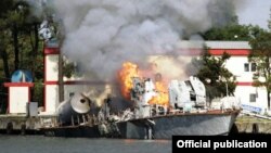 რუსმა ოკუპანტებმა სარაკეტო ხომალდი "თბილისი" ფოთში ჩაძირეს