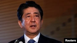 아베 신조 일본 총리. 