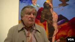 Daniel Soutif, curator of "The Color Line." (L. Bryant/VOA)