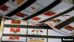 Picha ya mgombea wa urais wa chama cha National Democratic Congress (NDC) na rais wa zamani wa Ghana John Dramani Mahama, Disemba 7, 2024.