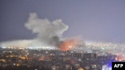 Yadda hayaki yake tashi a wasu yankunan Beirut bayan da Isra'ila ta kai hari