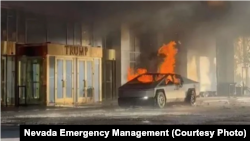 د ټرمپ‌د هوټل مخې ته چاودنه 