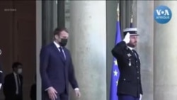 Arrivée de Mahamat Idriss Deby et de Mohamed Bazoum à l'Élysée