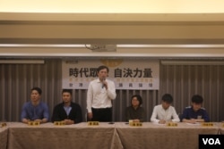 时代力量执行党主席黄国昌（美国之音杨明拍摄）