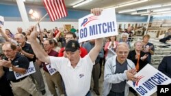 Kampanye untuk pemilu sela di Kentucky, AS (28/10). (AP/Scott Applewhite) 