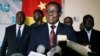 FILE - Maurice Kamto, a presidential candidate of Renaissance Movement (MRC), holds a news conference at his headquarter in Yaounde, Cameroon, Oct. 8, 2018.