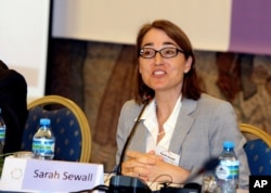 FILE - Sarah Sewall, U.S. undersecretary of state for civilian security, democracy and human rights, says DRC authorities need to draft specific plans to register voters and to assure security for elections in the country.