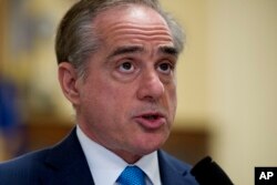 Secretary of Veterans Affairs David Shulkin, addresses the House Veterans Affairs Committee's hearing on the Veterans Affairs community care program, on Captiol Hill, March 7, 2017.