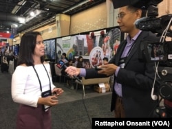 Assistant Dean of Chulalongkorn Business School: CBS, Ajarn Wila-sini Wongkaew ,Ph.D. talks with VOA Thai during the NAFSA 2018 Annual Conference in Philadelphia, PA.