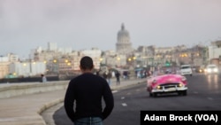El Malecon, Havana's famous seaside boulevard, is a popular gathering place.