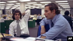 Carl Bernstein and Bob Woodward in 1973.